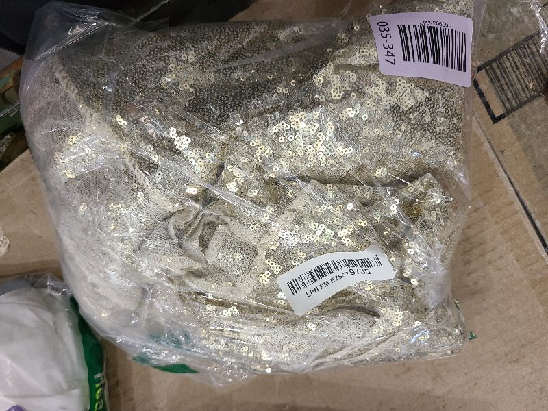 Photo 1 of 2×8FT-2PCS Champagne Gold Sequin Backdrop Curtains Panels, Photography Backdrop Glitter Curtains Fabric Background for Christmas Wedding Party Decor