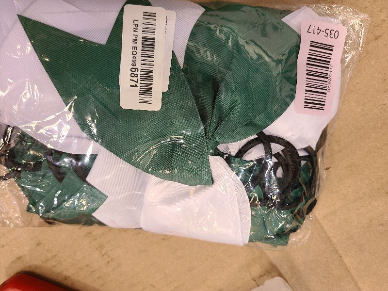 Photo 1 of 24Pcs 8" Large Cheer Hair Bows for Girls Ponytail Holder Grosgrain Ribbon Cheerleading Bows Elastic Hair Tie Bands for Girls Teens Softball Cheerleader Sports (White/Forest Green)