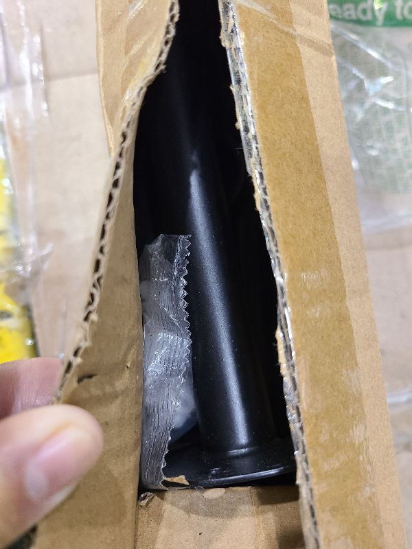 Photo 1 of 1 Inch Curtain Rods for Windows, 32 to 86 Inch Black Rustic Curtain Rod Set, Modern Design Drapery Tubes with Brackets Room Divider, For Indoor and Outdoor