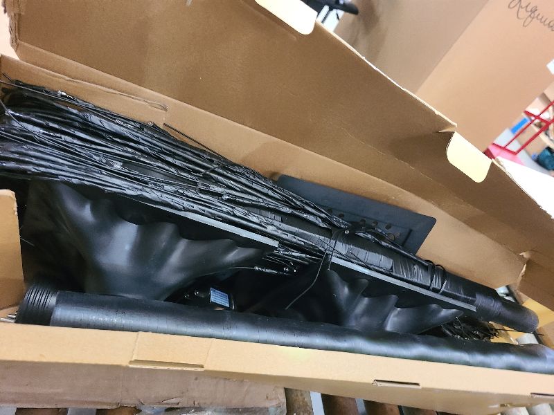 Photo 1 of 2-Pack 6FT Lighted Black Halloween Tree with 288 LED Orange and Purple Lights (Higher Size and Floor Standing), Halloween Decorations Spooky Tree for Indoor Outdoor, Home Holiday Party