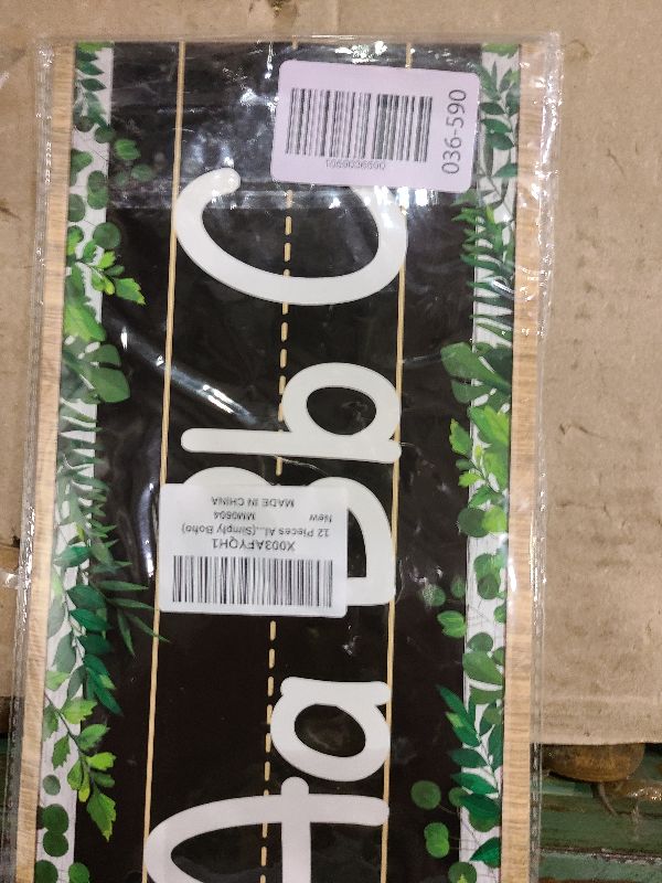 Photo 1 of 12 Pieces Alphabet Bulletin Board Strips Set Alphabet Line ABC Boho Banner & Number Border Posters for Preschool Kindergarten Classroom Playroom Bedroom (Simply Boho)