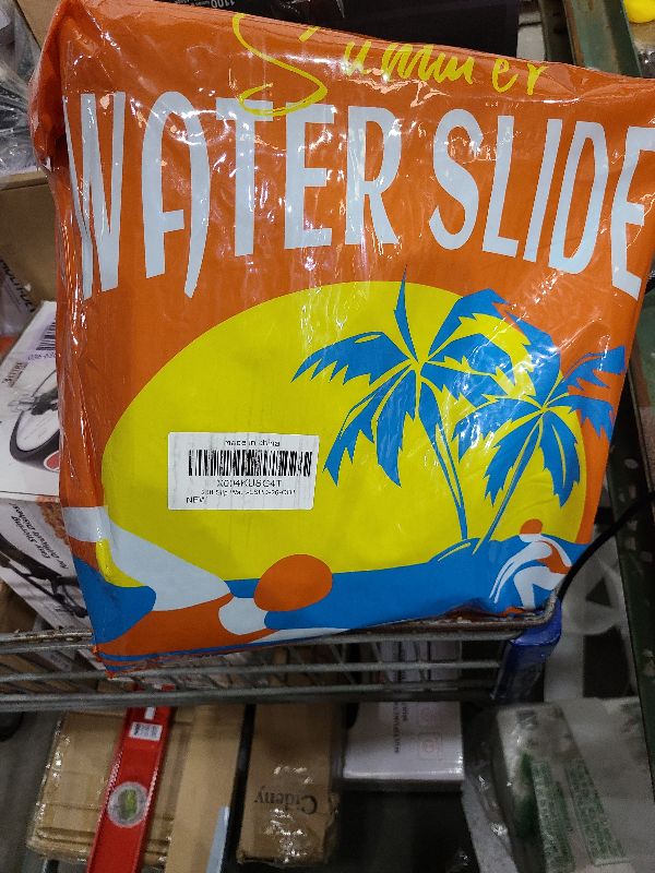 Photo 1 of 26ft Slip and Water Slide for Kids and Adults Backyard,2 Lanes Extra Long Inflatable Slip and Water Slide with Sprinkler and Bodyboards,Heavy Duty Summer Outdoor Water Toy,Blue Shark Theme