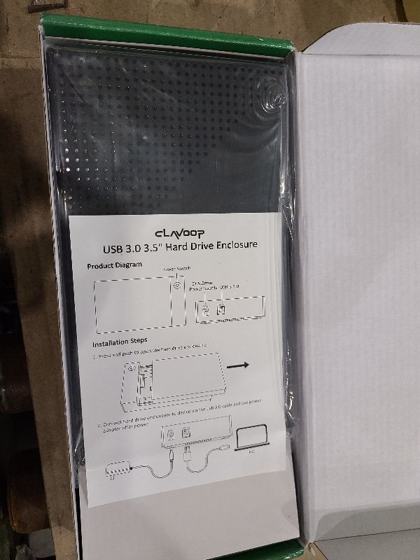 Photo 1 of 3.5 Hard Drive Enclosure, CLAVOOP USB 3.0 Internal Hard Drive Case for 3.5 inch SATA HDD Up to 20TB Data Recovery Kit Support UASP with 12V 24W Power Adapter