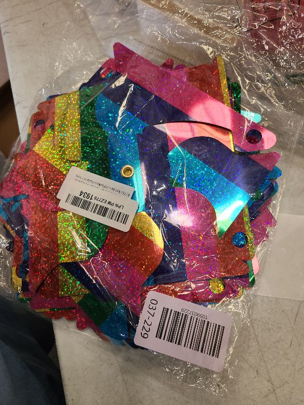 Photo 1 of 10 Pieces 21 Inches Rainbow Reflective Pinwheels with Stakes Windmill Wind Spinners Outdoor for Yard Garden Lawn Farm Decor Bird Repellent, Large Plastic Foil Pin Wheels for Birds Animal Deterrent