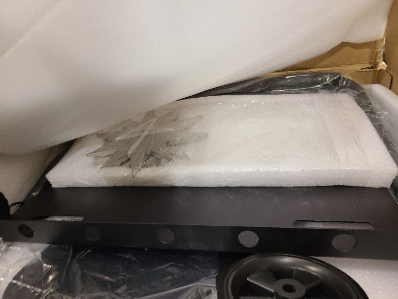 Photo 1 of 22.5-Inch Lawn Aerator with Weight Bag, Heavy Duty Push Spike Aerator with 4 Wheels, Aerator Lawn Tool with 42.2" Steel Handle, Manual Aerator Lawn Tool with Foam Armrests, for Lawn, Garden and Yard