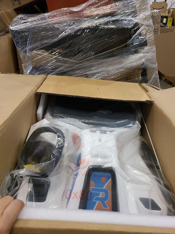 Photo 1 of 24V Electric Drifting Go Kart for Kids with High/Low Speed, 360 Degrees Rotating Ride On Drift Car, Flashing Lights, Flag, Music, Ride On Drift Car Toys Vehicles for Kids Ages 3+, White