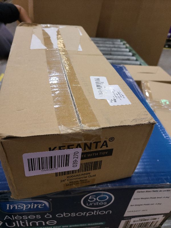 Photo 1 of 24" Commercial Dust Mop for Floor Cleaning,Heavy Duty Floor Duster with 2 Cotton Reusable Mop Pads,59” Long Handle Wet Dry Flat Mops for Hardwood Floors,Marble, Laminate,Tile,Concrete,Garage (Blue)