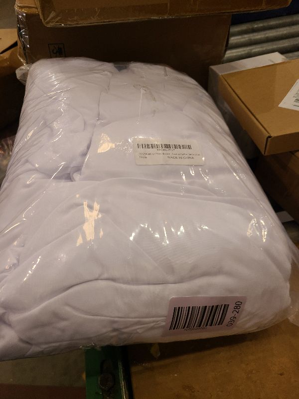 Photo 1 of 10X20ft White Photo Backdrops for Photography, LCUIRC TWO ROD POCKET White Backdrops Curtain for Parties, Polyester White background with 4 Clamps for Product Protrait Photoshoot or Parties Decoration