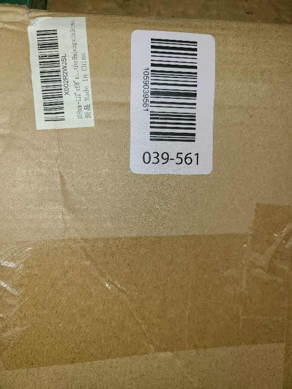 Photo 1 of 10 Pack - L 12" x H 8" x W1.5, 5mm Thick Black L Shelf Bracket, Iron Shelf Brackets, Metal Shelf Brackets, Floating Shelf, Shelf Supports with Screws