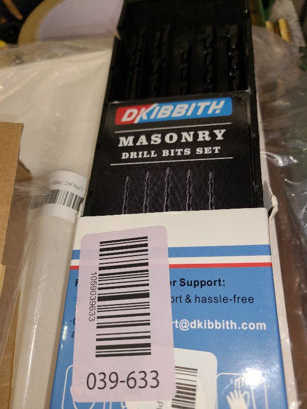 Photo 1 of 10 Piece Masonry Drill Bits for Tile Glass Ceramic Wall Brick Stone Soft-Metal Wood, Concrete Drill Bit Set,Carbide Tungsten Steel Alloy