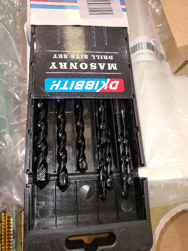 Photo 1 of 10 Piece Masonry Drill Bits for Tile Glass Ceramic Wall Brick Stone Soft-Metal Wood, Concrete Drill Bit Set,Carbide Tungsten Steel Alloy