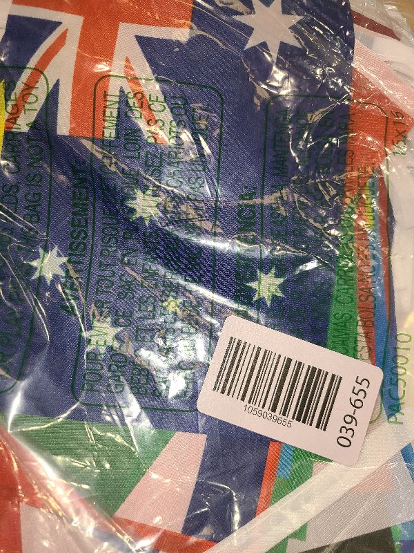 Photo 1 of 100 Countries String Flag – 84Ft World Flag Banner for Party Decorations, Sports Clubs, Classrooms, Bars, and Festivals – International Bunting for Global Celebrations