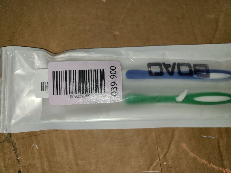 Photo 1 of 2 Pieces Autism Toothbrush Three Bristle Travel Toothbrush for Complete Teeth and Gum-Care, Great Angle Bristles Clean Each Tooth, Soft and Gentle (Green, Blue)