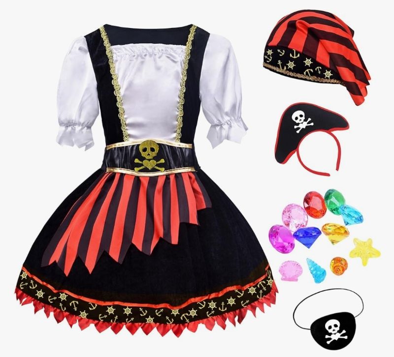Photo 1 of (267)
ZZIHA Girls Pirate Costume,Pirate Princess Dress Sea Buccaneer Costume 3-9 Years SMALL.