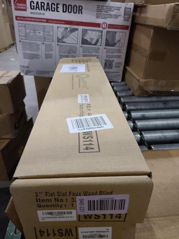 Photo 1 of 2 Inch Cordless Room Darkening Faux Wood Blind - 23" W x 64" L - White, Over 1,000 Custom Sizes Starting at 18.97, Inside or Outside Mount, Venetian Shades for Interior Windows by Lumino