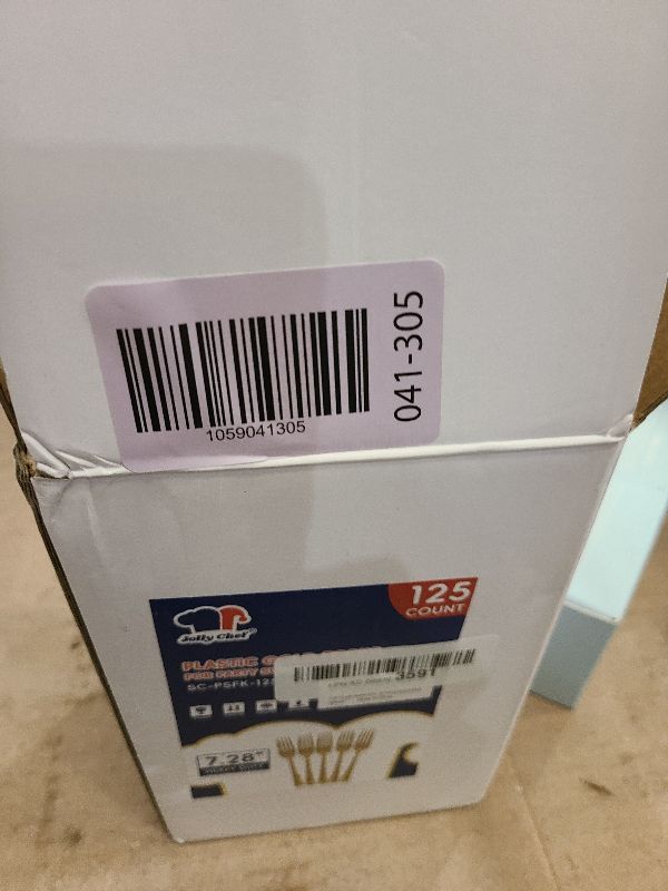 Photo 1 of 125 Count Gold Plastic Disposable Forks Heavy Duty, 7.28 Inch Heat Resistant Durable Gold Dinner Forks Perfect for Parties, Wedding, Daily Events