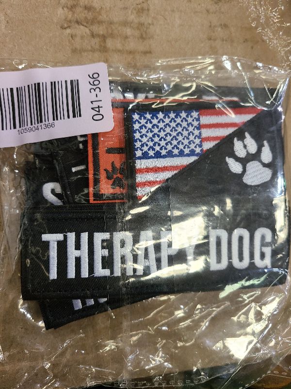 Photo 1 of 12 Pieces Service Dog Therapy Dog Don't Pet in Training No Touch Full Embroidered Badge Emblem Patch for Service Dogs Harness Vest Clothes