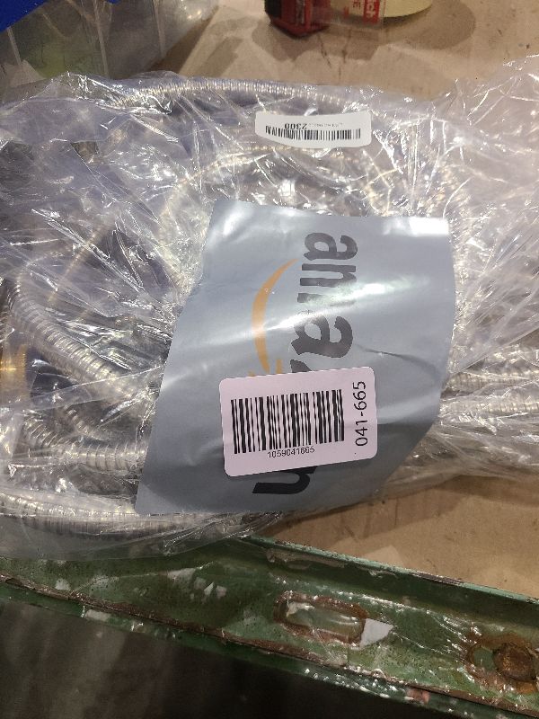 Photo 1 of 25FT Garden Hose, Metal Garden Hose with 10 Pattern Spray Nozzle, Leak Proof Water Hose, Stainless Steel Metal Hose for Car?Yard, Outdoor