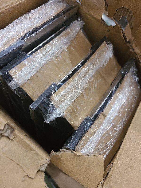 Photo 1 of Howeall 4x12 Inches 4 Pack Heavy Duty Walkable Floor Register - Easy Adjust Air Supply Lever Decorative Floor Vent Covers, Charlotte Design Vent Covers for Home - Satin Nickel