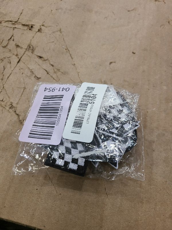 Photo 1 of 12pcs Racing Patches, Classic Black White Decorative Iron On Patches Embroidered Checkered Patches Appliques for Clothes, Jeans, Backpacks, Hats (Heart + Star)