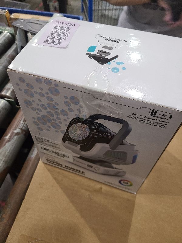 Photo 1 of 2025 Upgraded Bubble Machine with Remote Control, Automatic Rotation & RGB Lights, 1800mAh Rechargeable Battery, Type-C Charge, Bubble Maker for Kids, Weddings, Birthday Parties, Outdoor Activities