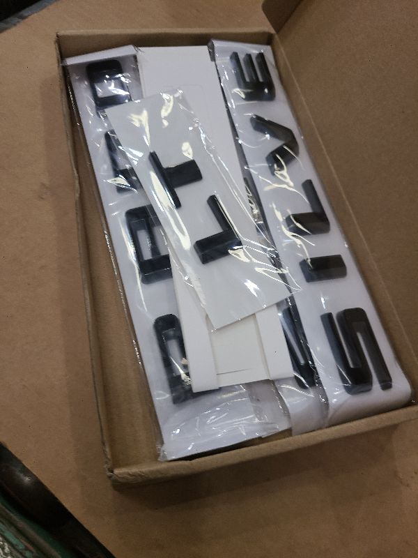 Photo 1 of 2019-2025 4pack OEM Nameplate with LT Emblem 3D Letters Badge Replacement for Silverado 1500 2500HD 3500HD 86539786 (Glossy Black)
