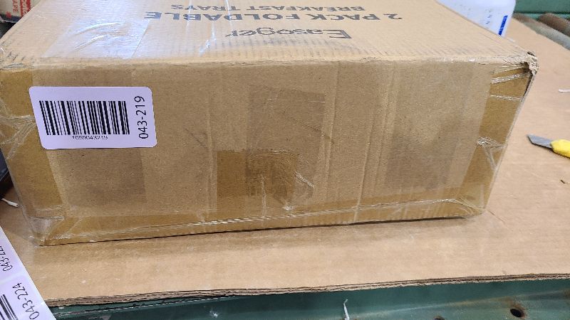 Photo 1 of 2 Pack Breakfast in Bed Tray for Eating, 16.92 x 12.6 Inch Bed Table Tray with Folding Legs & Handles, Bamboo Food Lap Trays Fits for Adult Kids Eating/TV/Surgery Recovery by Easoger. Set of 2