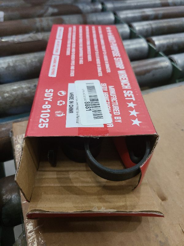 Photo 1 of 2-Piece Rubber Strap Adjustable Wrench Set Diameter 4" and 6", Oil Filter Pipe Jar Opener Strong Grip Plumbers Universal Spanner for Drain Sewer Cap Sink Pliers Nut Shower Head Valve Removal