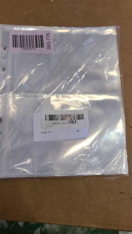 Photo 1 of 30-Pack 4"x6" Photo Sleeves for A5 6-Ring Binders and 3-Ring Mini Binders, 120 Pockets