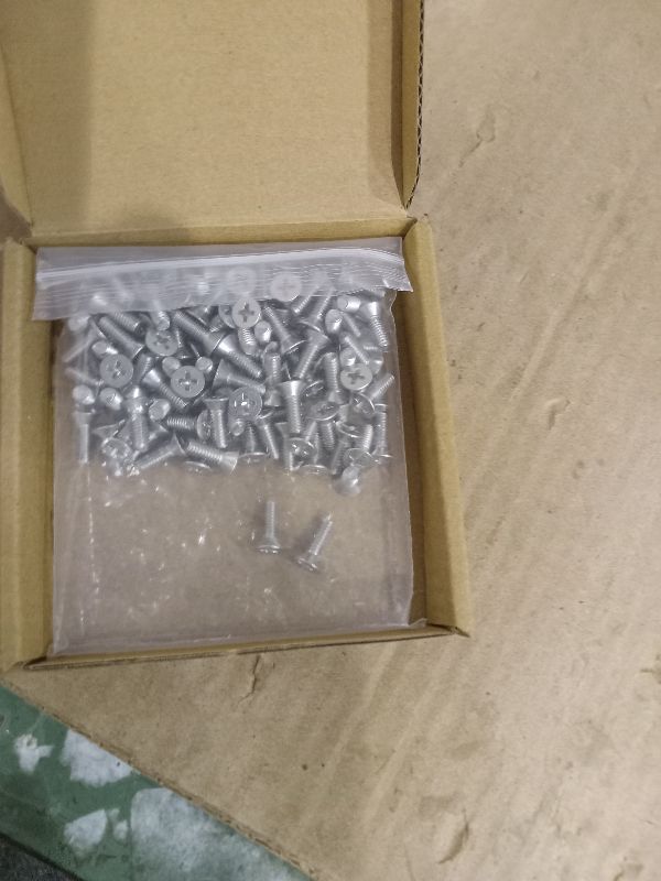 Photo 1 of #8-32 x 1/2" (100 Pack) Phillips Flat Head Machine Screws, Stainless Steel 304 (18-8), UNC Coarse Thread, Countersunk Head Machine Screws, Phillips Drive #2