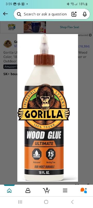 Photo 1 of 18 FL oz gorilla wood glue
