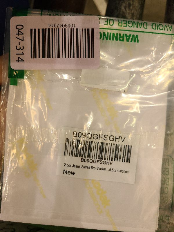 Photo 1 of 2 pcs Jesus Saves Bro Sticker - 5.5 x 4 inches, White - Die Cut Decal Funny Car Sticker for Car Bumper, Window, Water Bottle, Laptop, Suitcase