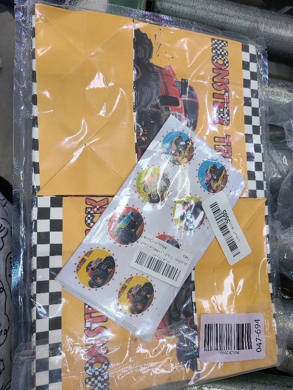 Photo 1 of 24pcs Monster Truck Goodie Bags - Monster Party Favors & Decorations for Boys' Birthday Parties