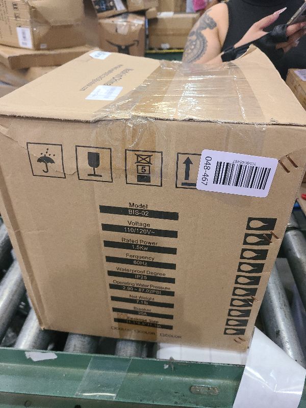 Photo 1 of 110V-120V 1440-1500W Small Under Sink Tank 2.5 Gallon Water Heater Hot Storage,Mini Instant Electric RV TR Trailer Kitchen Compact,Food Truck 2 PCs 16” Long 1/2”FIP Stainless Steel Hose (BI-2.5)