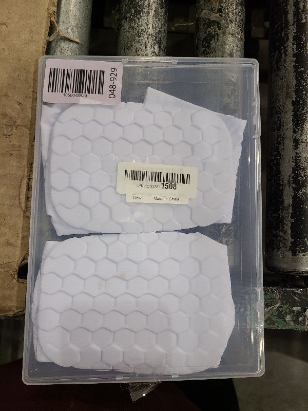 Photo 1 of 2 Pack Basketball Knee Pads Sleeves, Honeycomb Anti Collision Knee Pads Leg Compression Sleeves, Outdoor Sports Sleeves for Skating Wrestling Soccer Football Volleyball (White, XX-Small)
