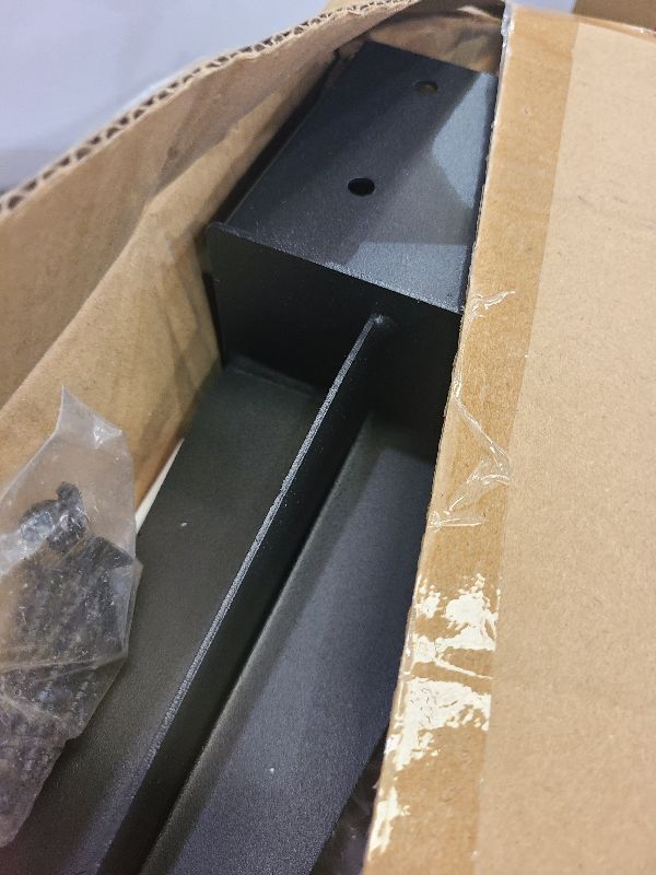 Photo 1 of 1 Pcs 4x4 Fence Post Anchor Ground Spike 16"(Inner Size 3.6"x3.6") Black Powder Coated–Mailbox Post Anchors, for Deck,Fence,Railing,Mailbox..