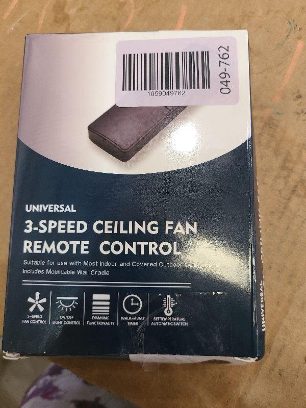 Photo 1 of 3-Speed Universal Ceiling Fan Thermostatic Remote Control for Hampton Bay Harbor Breeze Hunter Honeywell Home Decorators Collection, with Timer & Comfort Breeze & Walk Away Time Delay