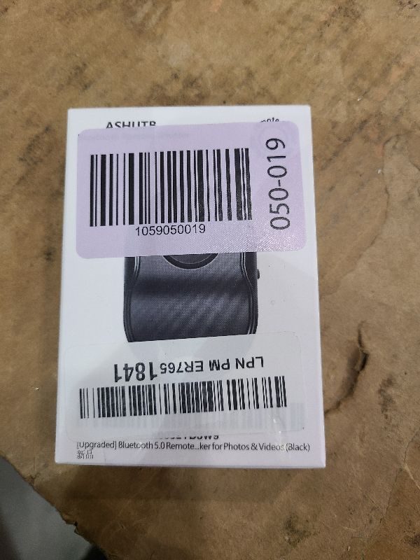 Photo 1 of [Upgraded] Bluetooth 5.0 Remote Shutter for iPhone & Android Camera Wireless Remote Control Selfie Button for iPad iPod Tablet, HD Selfie Clicker for Photos & Videos (Black)