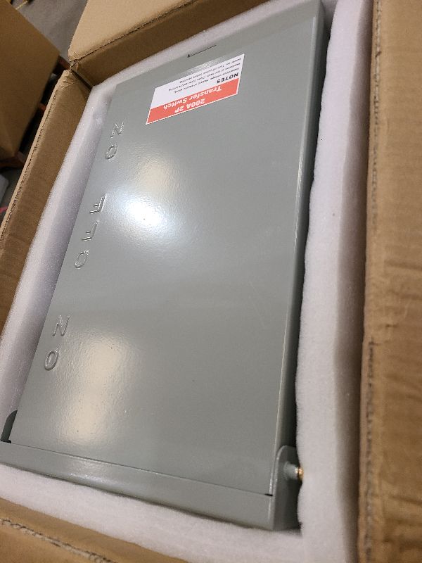 Photo 1 of 200 Amp Generator Transfer Switch, 120/240V 48000W Manual Transfer Switch for Home Generator, with Neutral Terminal, for Outdoor and Indoor, Multiple Security Protections (200A-2 Pole)
