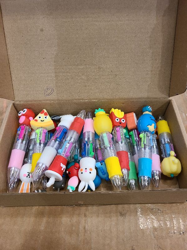 Photo 1 of 20Pcs Mini Multicolor Pens in One 4-in-1 Cute Pens Bulk for Kids, Fun Kawaii Ballpoint Pen for Birthdays and Children's Party Favors Gifts, Teacher School Supplies