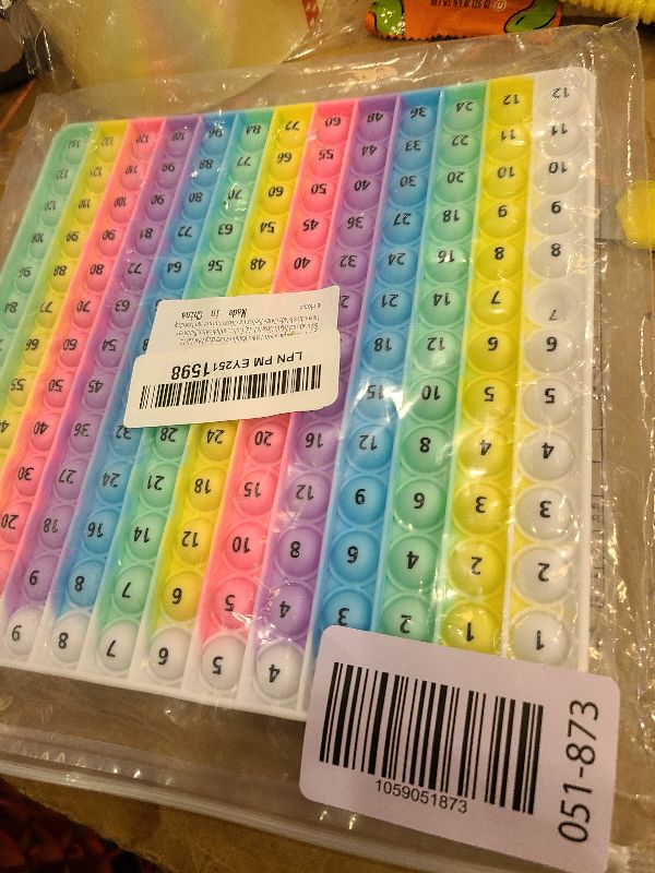 Photo 1 of ?Multiplication Table Game Rainbow Learning Mat 12x12, Educational Math Charts 1-12,Multiplication Facts Numbers Interactive Math Game Perfect for Classroom use and Learning at Home for Kids