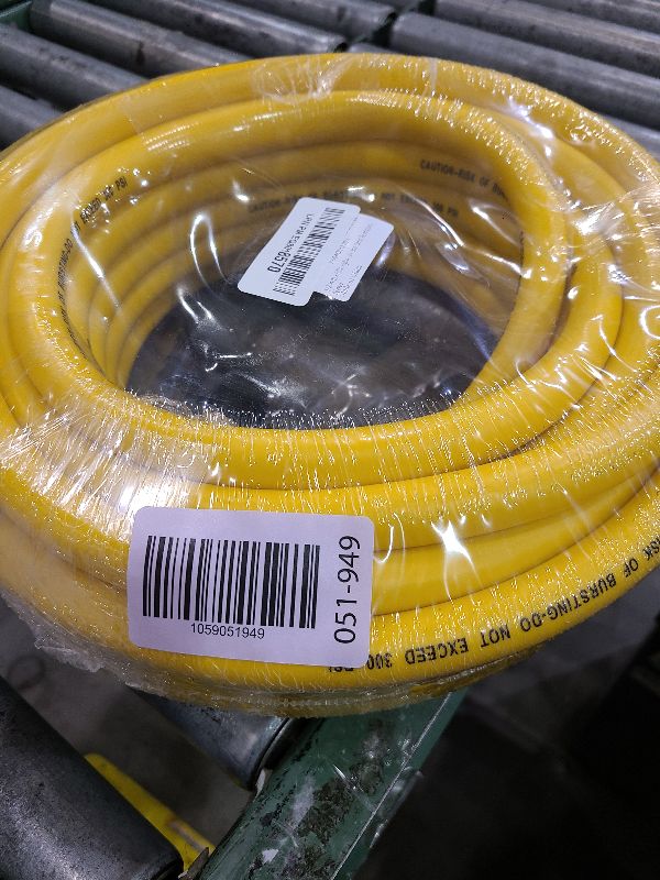Photo 1 of 1/2 Inch x 50ft. Hybrid Air Compressor Hose with 1/2 in. MNPT Ends and Bend Restrictors