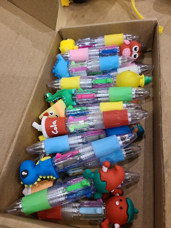 Photo 1 of 20Pcs Mini Multicolor Pens in One 4-in-1 Cute Pens Bulk for Kids, Fun Kawaii Ballpoint Pen for Birthdays and Children's Party Favors Gifts, Teacher School Supplies
