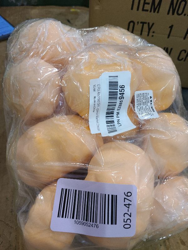 Photo 1 of 12 Pcs Assorted Small Orange Artificial Pumpkins Decorative Fall Pumpkins Harvest Pumpkins Foam Pumpkins for Gifts Fall Wedding Baby Shower Thanksgiving Halloween Table Centerpiece Mantel Decor