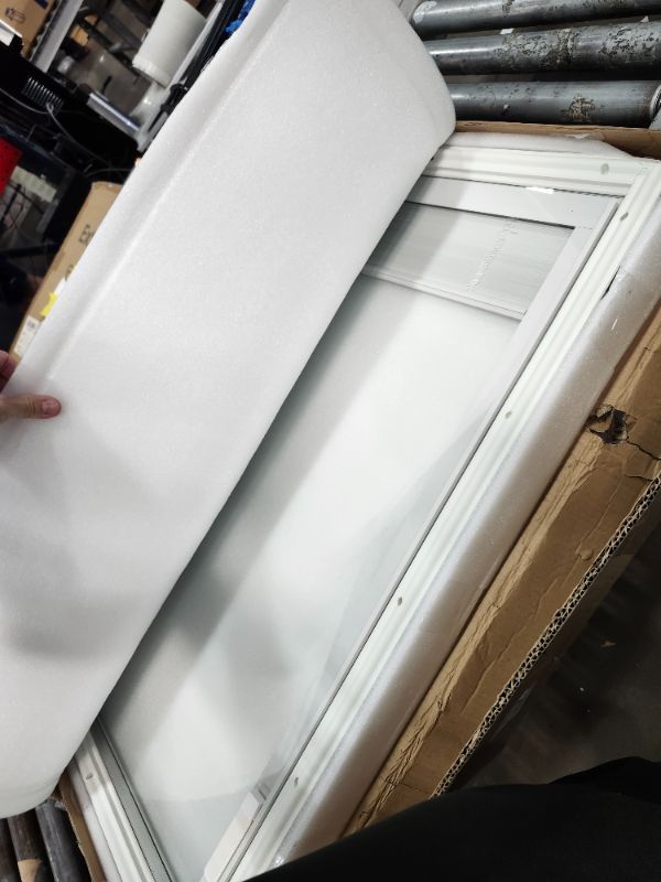 Photo 1 of **************NEW, BUT FRAME IS CRACKED IN A CORNER***************
DoubleFill 24 x 38 Inch Door Blinds for Raised Frame Window with Double-Pane Glass White Entry Door Blind Shade Window Glass Insert for Home Indoor Easy to Install Use Maintain