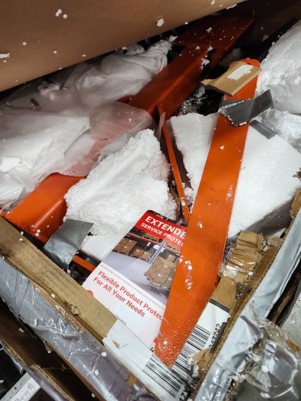 Photo 1 of **PARTS ONLY MISSING UNKNOWN PARTS**
BouPower 6FT Landscape Rake for Tractor,3-Point Lawn Dethatcher Attachments with 36 Steel Tines, 360 Degree Rotation Tow-Behind Landscape Rake, Orange