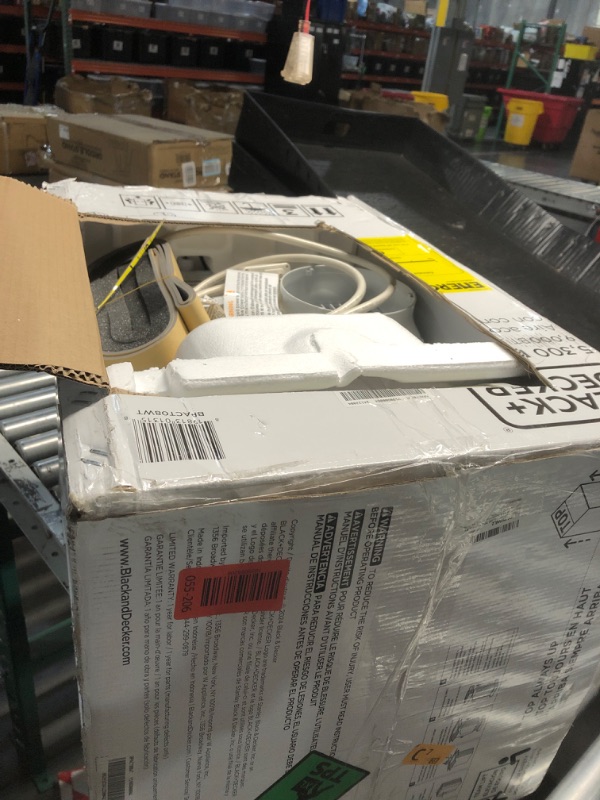 Photo 1 of ***MISSING PARTS***
BLACK+DECKER Portable Air Conditioner, 9,000 BTU (5,300 BTU SACC) for Rooms up to 400 Sq. Ft., Portable AC with Follow Me Remote Control and Window Kit, BPACT08WT, White