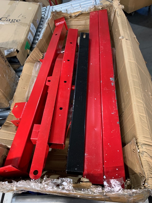 Photo 1 of (PARTIAL SET) DEXSO 2 Ton Folding Hydraulic Engine Hoist with Lever, Folding Engine Shop Crane Hoist Lift, Heavy Cherry Picker with 6 Wheels for Garage, Workshop,Red (Cherry-No Lever)