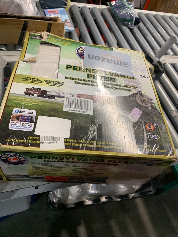 Photo 1 of ***(PARTS ONLY/ MAJOR DAMAGE/ NON FUNCTIONAL)***Lionel Pennsylvania Flyer Electric O Gauge Bluetooth 5.0 Train Set with Remote