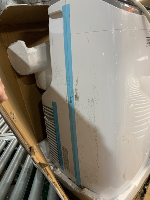 Photo 1 of ***(PARTS ONLY/ MINOR DAMAGE/ MISSING PARTS/ NON FUNCTIONAL)***BLACK+DECKER Portable Air Conditioner, 9,000 BTU (5,300 BTU SACC) for Rooms up to 400 Sq. Ft., Portable AC with Follow Me Remote Control and Window Kit, BPACT08WT, White